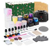 Kit de fabricación de velas para adultos, suministros para hacer velas de iniciación con calentador digital de cera de soja, suministro de fabricación premium perfecto como decoración del hogar