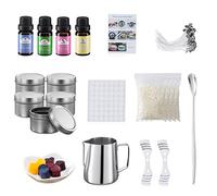 Kit de fabricación de velas perfumadas, suministros completos para hacer velas, fabricante de velas de que incluye de abejas, olla de fusión, lata de velas, clip de , cuchara