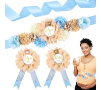 Kit de faja de maternidad,Juego de alfileres de ramillete de mamá para ser papá para ser | Accesorios para fotos de embarazo con cinturón para el vientre, decoraciones para Baby Shower para