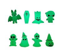 Kit de Fantasma Luminoso para Decoración de Halloween, 8 Piezas de Decoración de Calabaza Fantasma de Halloween, Accesorios de Jardín de Hadas Luminosos en Miniatura para (traje