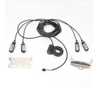 Kit de faros delanteros de bicicleta eléctrica de 12 V, con señal de giro delantera trasera y luz de freno, carcasa ABS impermeable IP65 para motocicleta, scooter, bicicleta eléctrica, acabado negro