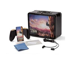 Kit de fiambrera para Nintendo Switch, diseño de Zelda: Breath of the Wild, incluye soporte cómodo para Joy-Con, auriculares y gamuza de limpieza