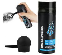 Kit de Fibra Capilar, 27,5g Fibra Correctora Capilar con Spray,Tratamiento Para la Caída Del Cabello para Hombres y Mujeres,Polvo para Adelgazar El Cabello,Espesante, Grueso Cubre la Calvicie (Negro)