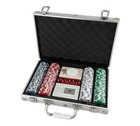 Kit de fichas de póker - Chips de compuestos de Arcilla, Accesorios de Fiesta no Nombres, Kit de Profesional de Calidad casinno con Tarjeta de Juego, botón de Distribuidor | Kits de