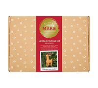 Kit de fieltro de aguja, crea tu propia decoración de reno de Navidad (aproximadamente 11 cm de alto), manualidades, haz tu propio hogar, pasatiempo de niños y adultos