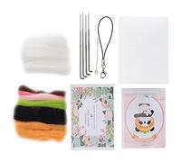 Kit de Fieltro de Aguja para Muñecos de Frutas para Manualidades de Lana y Accesorios Hechos a Mano para Principiantes y Niños con Herramientas Seguras (118#luobye)
