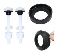 Kit de fijación de asiento de inodoro, tornillos de bisagra de inodoro para reemplazo de juego de pernos de cuenco, fácil instalación y forja de goma