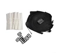 Kit de fijación de carrete de cubierta solar para piscinas en el suelo, correas de nailon y clips para mantas solares de 10 pies a 24 pies de ancho, 8 mm a 16 mm de grosor, apto para todos los
