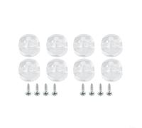 Kit de fijación de espejo sin marco con 4 clips y tornillos, soportes de montaje en pared de vidrio de plástico para el hogar, baño, hotel, sujeción segura para paneles de vidrio de hasta 4 mm de
