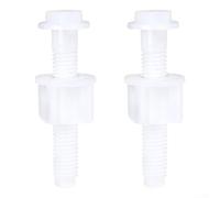 Kit de fijación de pernos y tornillos de bisagra de inodoro blancos, accesorios de reparación de plástico resistente para asientos de baño estándar, piezas de repuesto antideslizantes fáciles de
