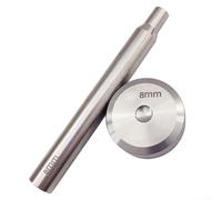 Kit de fijación de remaches de doble tapa con perforador de acero inoxidable para manualidades de cuero, adecuado para uso en ropa y calzado (8 mm)