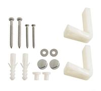 Kit de fijación de suelo en ángulo de acero inoxidable para inodoro, bidé y lavabo de pedestal - Tornillos de montaje en forma de L con cabeza de tornillo Cov