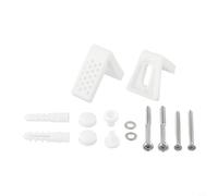 Kit de fijación de suelo en ángulo de acero inoxidable para inodoro, bidé y lavabo semipedestal, tornillos de montaje en forma de L con tapas de cabeza de tornillo