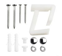Kit de fijación de suelo en ángulo para baño, inodoro, bidé o para semi pedestal con pernos de acero inoxidable y tapas de cabeza de tornillo para una instalación firme