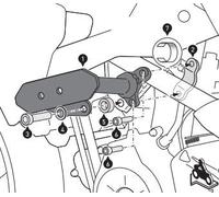 Kit de fijación de topes anticaida SW Motech Negro para BMW G 310 R 16-26 | G 310 GS 16-26