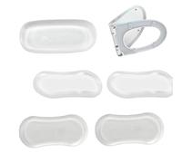 Kit de Fijación para Asiento Inodoro Bidé - Soporte Asiento Bidet Ajustable Espesores Inodoro Silenciosos | Adhesivo Alta Adherencia, Piezas de Actualización para Asiento de Inodoro de 5 Piezas para