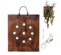 Kit De Fijación Para Helecho Cuerno De Alce | Soporte Colgante De Madera Para Helecho Cuerno De | Jardinera Rústica Para Helechos Aéreos: Escalera, Patio, Entrada, Salón, Jardín, Balcón