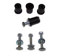 Kit de fijación para lavacabezas de peluquería, gomas con tornillos, arandelas y tuercas para lavabo, champú profesional