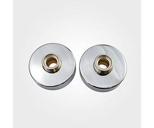 Kit de fijación redondo cromado fácil de ajustar para válvula de ducha termostática expuesta, hecha de latón