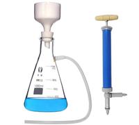Kit de filtración al vacío, bomba de vacío manual, embudo Buchner, matraz de filtrado de 250 ml, juego completo para procesos de filtración eficientes