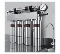 Kit de Filtración de Ósmosis Inversa - Purificador de Agua de Acero Inoxidable 304, Sistema de Filtro Potable Directo de 5 Etapas, Máquina de Purificación de Membrana UF para el Hogar