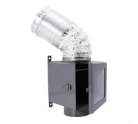 Kit de filtro colector de pelusa de hierro para ventilación de secadora para uso en lavadora para evitar el bloqueo de ventilación y mantener la circulación del aire (negro)