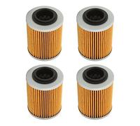 Kit de Filtro de Aceite, 4 Piezas Filtro de Aceite de Motor Universal 420256188 KN152 HF152 Reemplazo de Filtro de Aceite para CAN AM 330 400 450 500 2003-2017