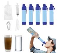 Kit de filtro de agua portátil, sistema de filtración de agua personal para camping, mochilero, senderismo, supervivencia de emergencia, preparación para viajes al aire libre (5)