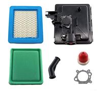 Kit de filtro de aire para cortacésped 795259 792040 - Reemplazo de papel plisado con junta de prefiltro para imprimación para motores Quantum Walk-Behind Mowers juego de carcasa de plástico negro