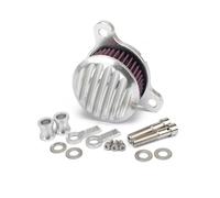 Kit de filtro de aire para motocicleta, sistema de admisión y limpiador, compatible con Harley Sportster XL883 XL1200C 48 72 Forty Eight Seventy Two(Silver-red)
