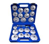 Kit de filtro de bomba de urea Juego de 23 llaves para filtro de aceite, aleación de aluminio, tipo copa, kit de herramientas de extracción de unidad de 1/2" Filtro de urea