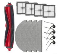 Kit de filtro de cepillo lateral de cepillo principal de repuesto y paño de fregona compatible con Roborock Q10 para X5 Q8 Max Pro Q10 Pf Plus Robot Aspirador Accesorios Set para limpieza profunda de