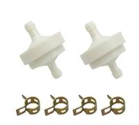 Kit de filtro de combustible en línea para cortacésped compatible con 298090 394358S 394358B 7014359YP 56679MA incluye 2 filtros y abrazaderas para un fácil reemplazo