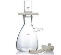Kit de filtro de crisol de núcleo de arena de vidrio de 250 ml, unidad de destilación de filtración al vacío de laboratorio con mangueras de goma, crisol de núcleo de arena y botella de filtro (G3)