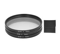Kit de Filtro de Estrella, Filtro de Cámara con Revestimiento HD de 3 Piezas, 4 Puntos, 6 Puntos, 8 Puntos, Filtro Delgado y Variable, Bisel Ultradelgado con Bolsa de