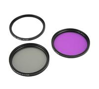 Kit de Filtro de Lente de Cámara, Anti-corrosión UV CPL Kit de Filtro de Lente 3pcs / Set Marco de Aluminio Antiincrustante Impermeable para Cámara Digital(52 mm (1485))