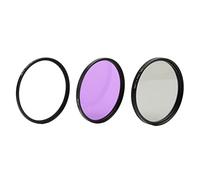 Kit de Filtro de Lente UV CPL, 3pcs / Set Cámara Filtro de Lente UV CPL Marco de Aluminio Alta Dureza Resistente a la Corrosión con Revestimiento Múltiple para Cámaras(77 mm (1498))