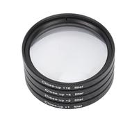Kit de Filtro de Primer Plano 4 en 1, 1 +1 +2 +4 +10 Filtro de Lente Macro Kit de Filtro de Lente de Primer Plano de Vidrio óptico con Bolsa de Almacenamiento para Cámara DSLR