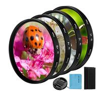 Kit de Filtro de Primer Plano para cámara Canon Nikon Sony Pentax Olympus Fuji DSLR, 4 Unidades (+1, 2, 4, 10)