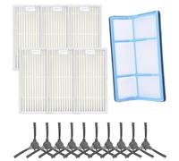 Kit de filtro de repuesto y cepillo lateral compatible con robot aspirador Erabros RS1, filtro primario, cepillos laterales, microfibra de plástico de nailon (B)
