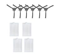 Kit de filtro de repuesto y cepillo lateral para robot aspirador Suzuka Pro Gen 2 - Paquete de 4 para filtros Hepa, paquete de 6 cepillos laterales de cerdas de nailon compatibles con Suzuka Pro para