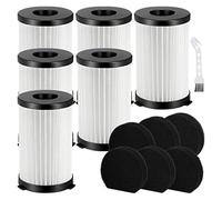 Kit de filtro de vacío, BTFWM Filtros HEPA de repuesto for MooSoo, D600 y D601, aspiradora con cable iwoly V600, Goodmans 356277, Cecotec, Conga y Thunderbrush 520/550/560 (6 filtros HEPA + 6 esponjas