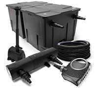 Kit de filtro estanque filtro 60000l Bomba Éco Clarificador UVC 36 W manguera 25 m Bomba fonaine
