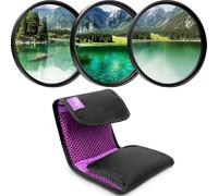 Kit de Filtro fotográfico Profesional de 58 mm de Altura (UV, CPL polarizador, Densidad Neutra ND4) para Lentes de cámara con Filtro de 58 mm y Bolsa de Filtro.