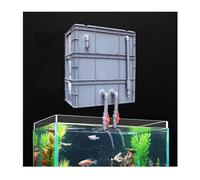 Kit De Filtro Gran Volumen De Rotación Filtración Externa De 3 Niveles Flujo Ajustable, Fácil De Montar No Incluye Bomba para Estanques Peces(60x40x68cm)