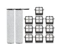 Kit de filtro HEPA con cepillo de rodillo, 12 piezas, aspiradora compatible con Tineco Floor One S7 Steam, accesorios de repuesto