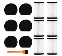 Kit de filtro para MOOSOO D600/D601 para aspiradora iwoly V600, 6 reemplazos HEPA, 6 almohadillas de esponja premotor y cepillo, accesorios de piezas de aspiradora para limpieza de polvo del hogar