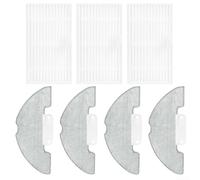 Kit de filtro y trapeador de repuesto para Cleanova W7/W11/W15, Vexilar W7/W9/W11/W15, Prosceni Q10/Q20 para aspiradora robot Plus, filtración HEPA para almohadillas de microfibra, 3 filtros y 4 paños