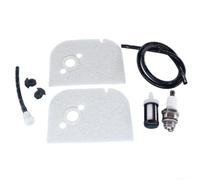 Kit de filtros compatibles con ST600 AH para mantenimiento de motosierra, incluye 2 filtros de aire, 1 filtro de combustible, 1 línea de combustible, 2 ojales, 1 ventilación del tanque
