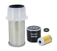 Kit de filtros de mantenimiento del motor para tractores compactos 650/750, compatible con modelos 2T80/3T80, sustituye a CH15553 M801002 CH15451, incluye filtro de aceite y aire
